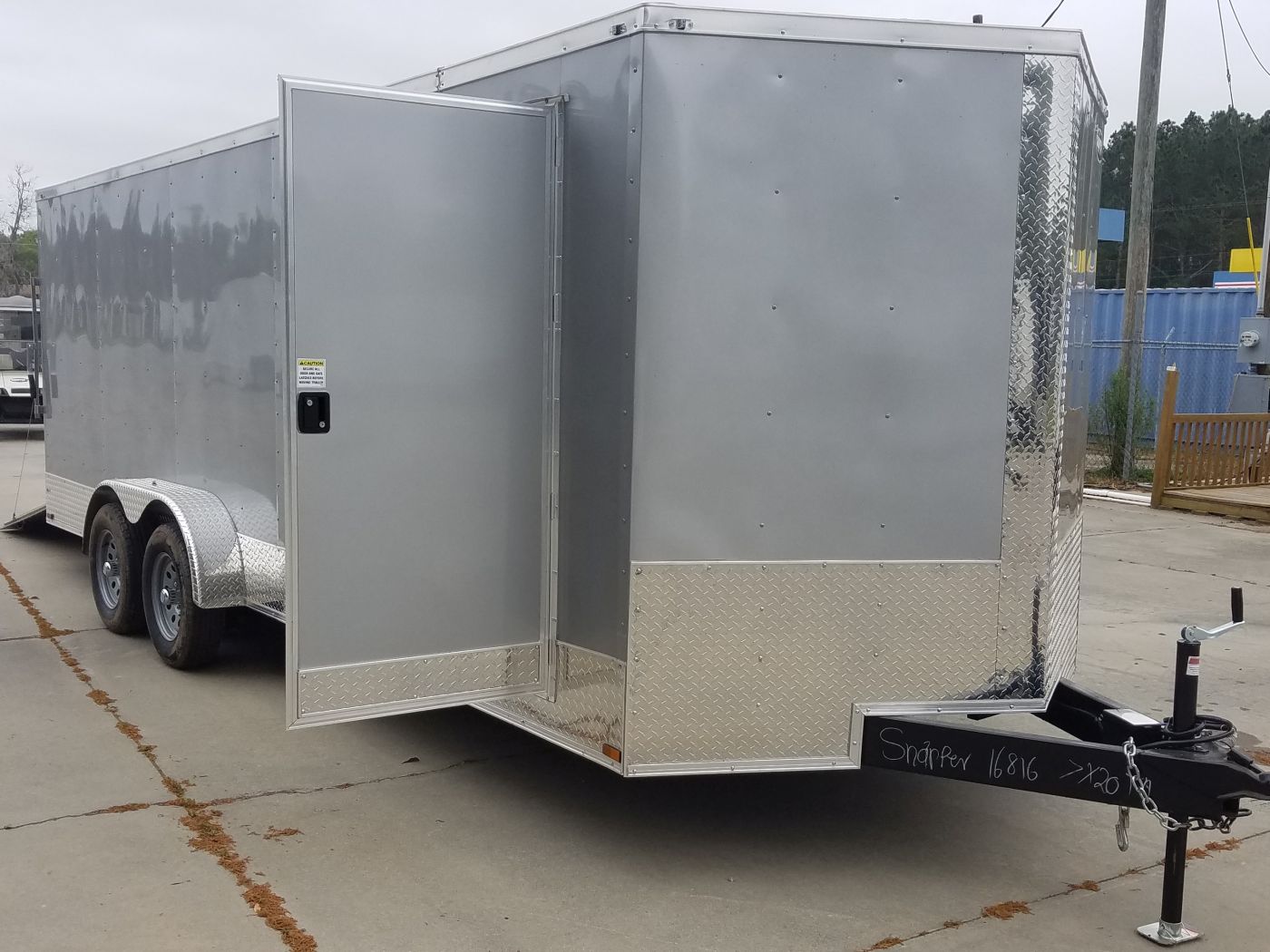 Quality Cargo 7x20 TA Trailer - Silver Frost, Ramp, Side Door, Extra Height - Image 14