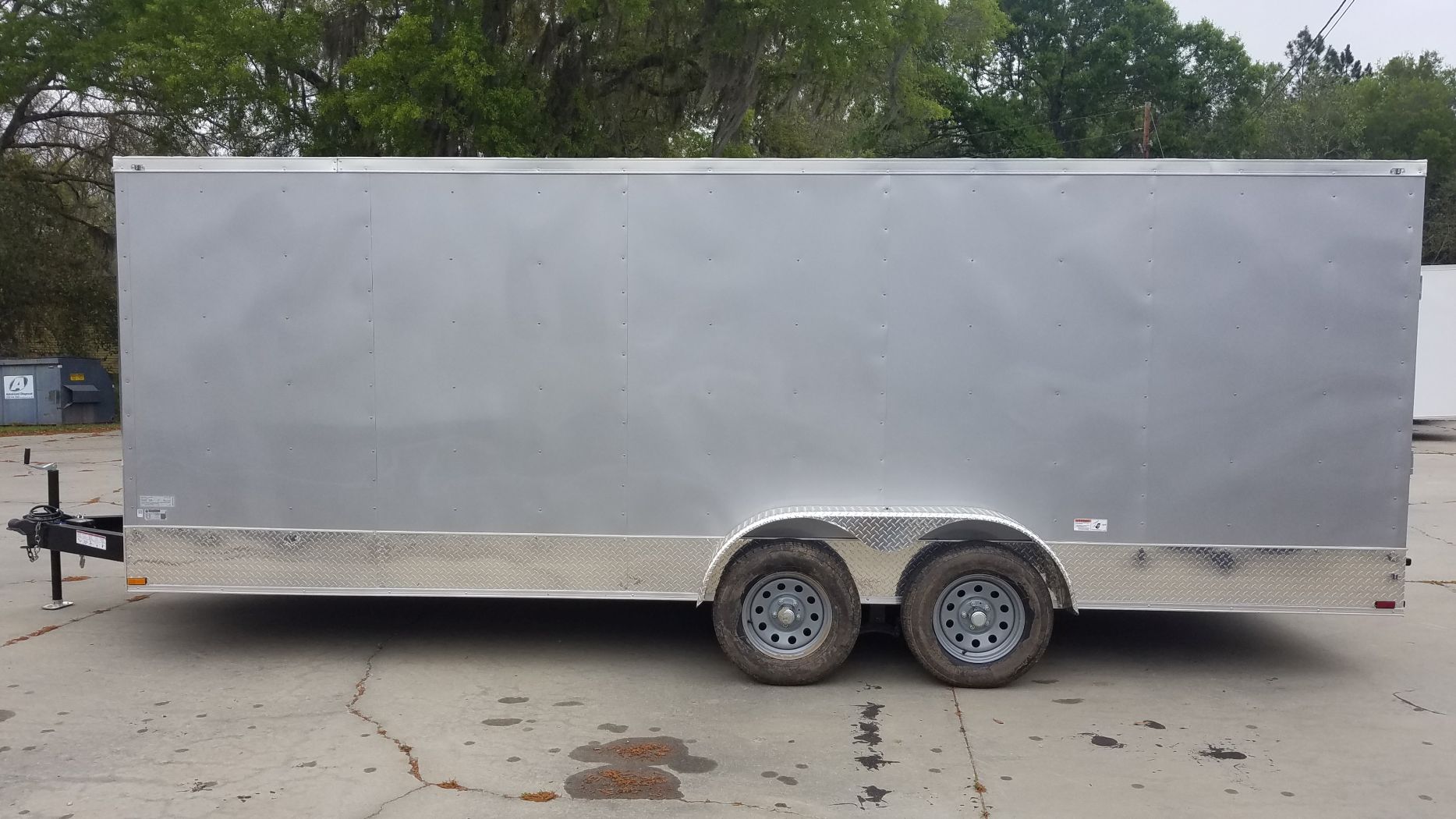Quality Cargo 7x20 TA Trailer - Silver Frost, Ramp, Side Door, Extra Height - Image 5