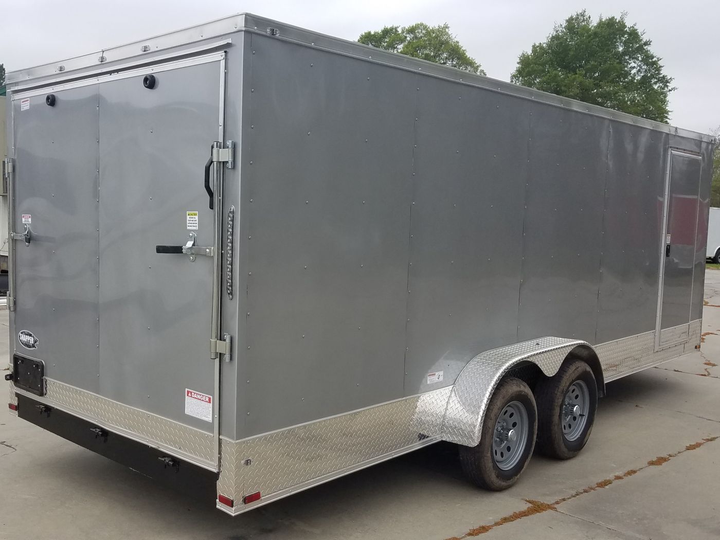 Quality Cargo 7x20 TA Trailer - Silver Frost, Ramp, Side Door, Extra Height - Image 11