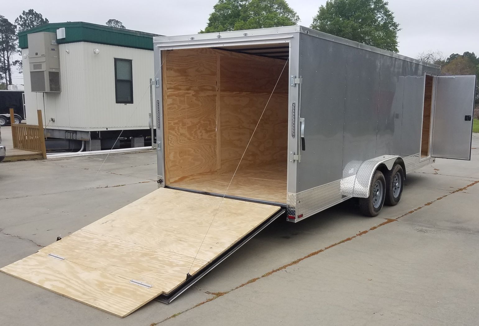 Quality Cargo 7x20 TA Trailer - Silver Frost, Ramp, Side Door, Extra Height - Image 10