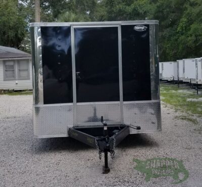 Quality Cargo 8.5x16 TA Trailer - Black, Ramp, Front Door, Concession Doors, 30 Amp Electrical Package and A/C - Image 16