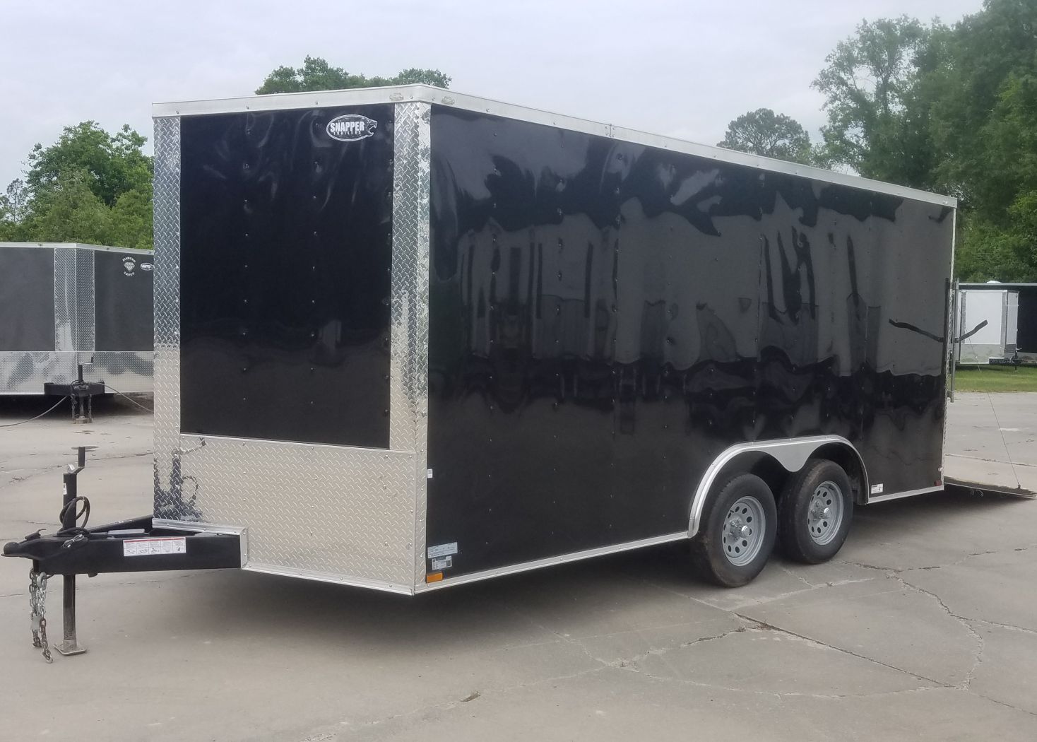 Quality Cargo 8.5x16 TA Trailer - Black, Ramp, Side Door, D-Rings, 5K Axles - Image 2