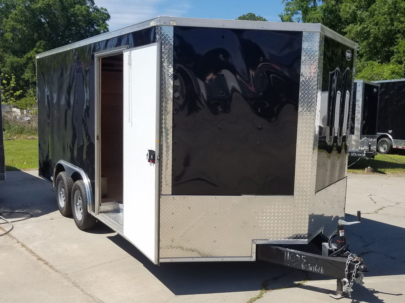 Quality Cargo 8.5x16 TA Trailer - Black, Ramp, Side Door, D-Rings, 5K Axles - Image 13