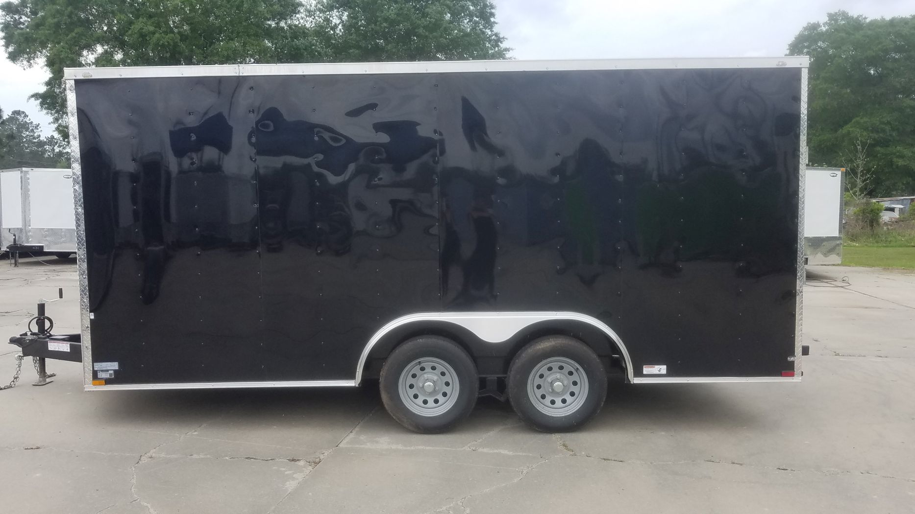 Quality Cargo 8.5x16 TA Trailer - Black, Ramp, Side Door, D-Rings, 5K Axles - Image 5