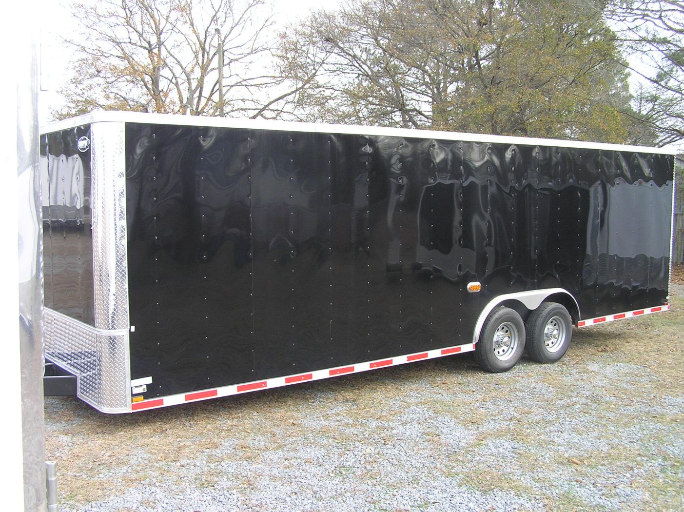 Quality Cargo 8.5x26 TA Trailer - Black, Ramp, Side Door, D-Rings, 5K Axles, Flat Front, Hidden Spare - Image 2