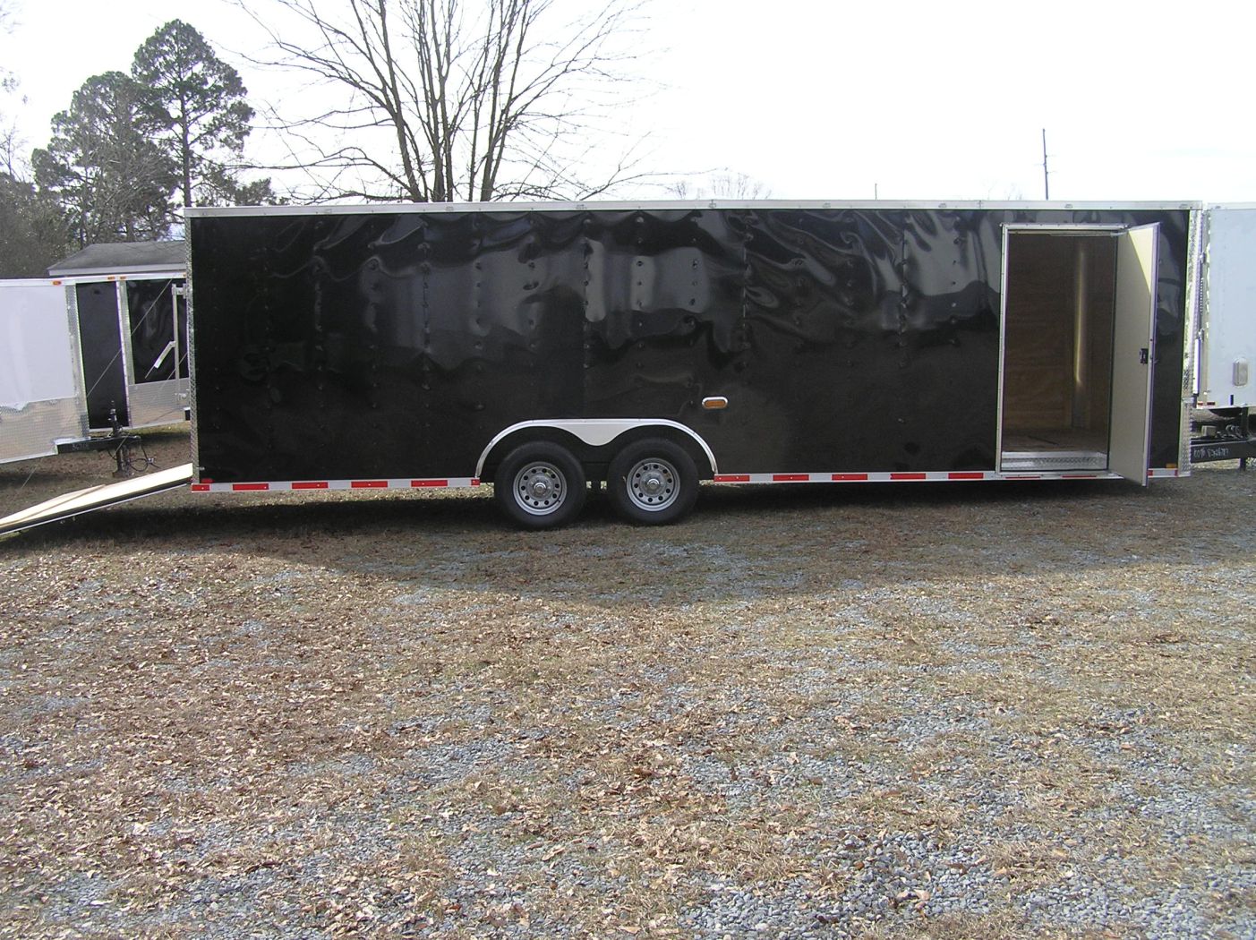 Quality Cargo 8.5x26 TA Trailer - Black, Ramp, Side Door, D-Rings, 5K Axles, Flat Front, Hidden Spare - Image 9