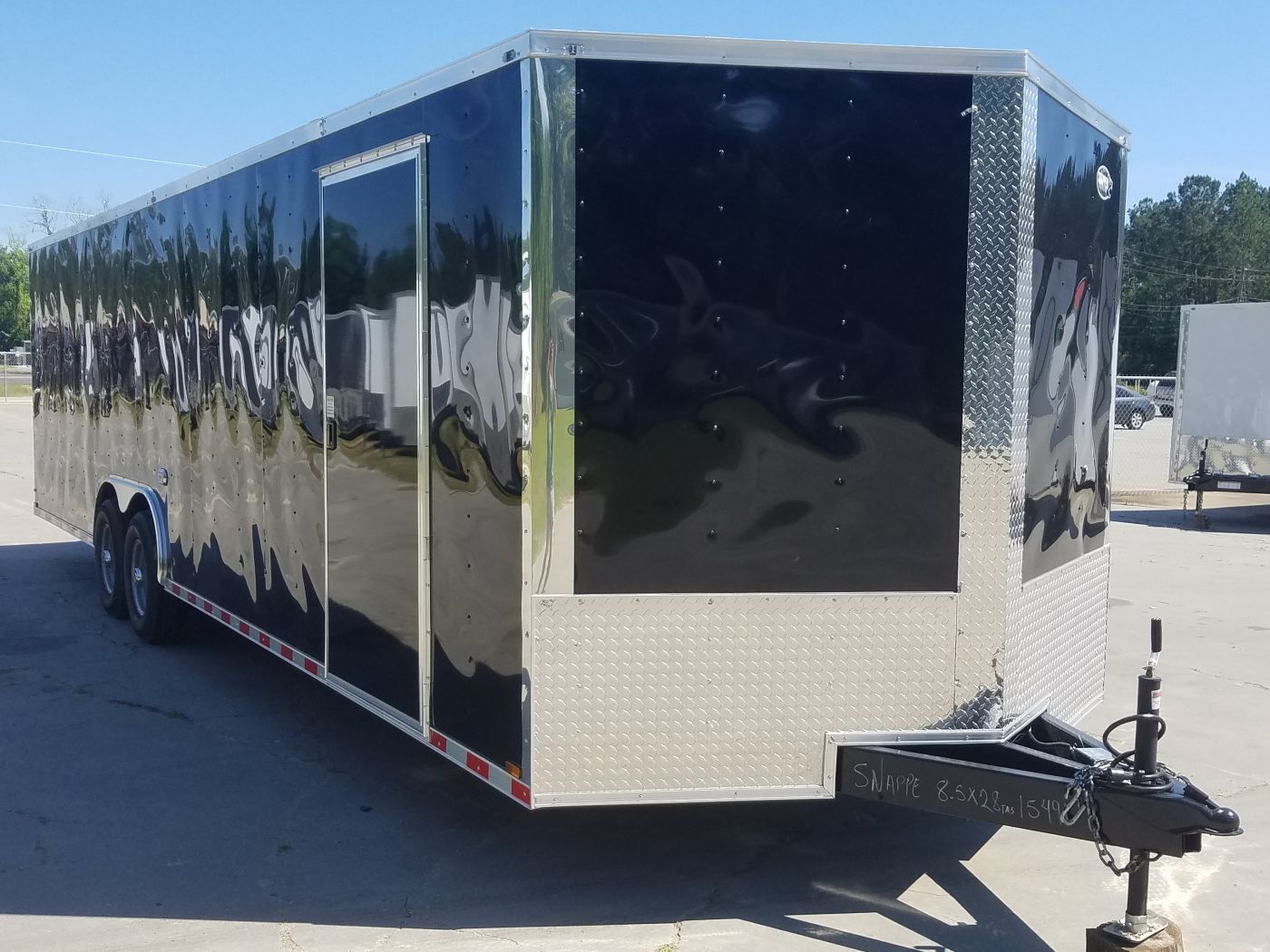 Quality Cargo 8.5x28 TA Trailer - Black, Ramp, Side Door, D-Rings, 7K Axles - Image 16