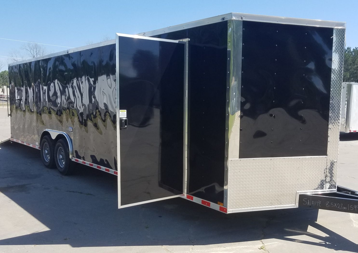 Quality Cargo 8.5x28 TA Trailer - Black, Ramp, Side Door, D-Rings, 7K Axles - Image 14