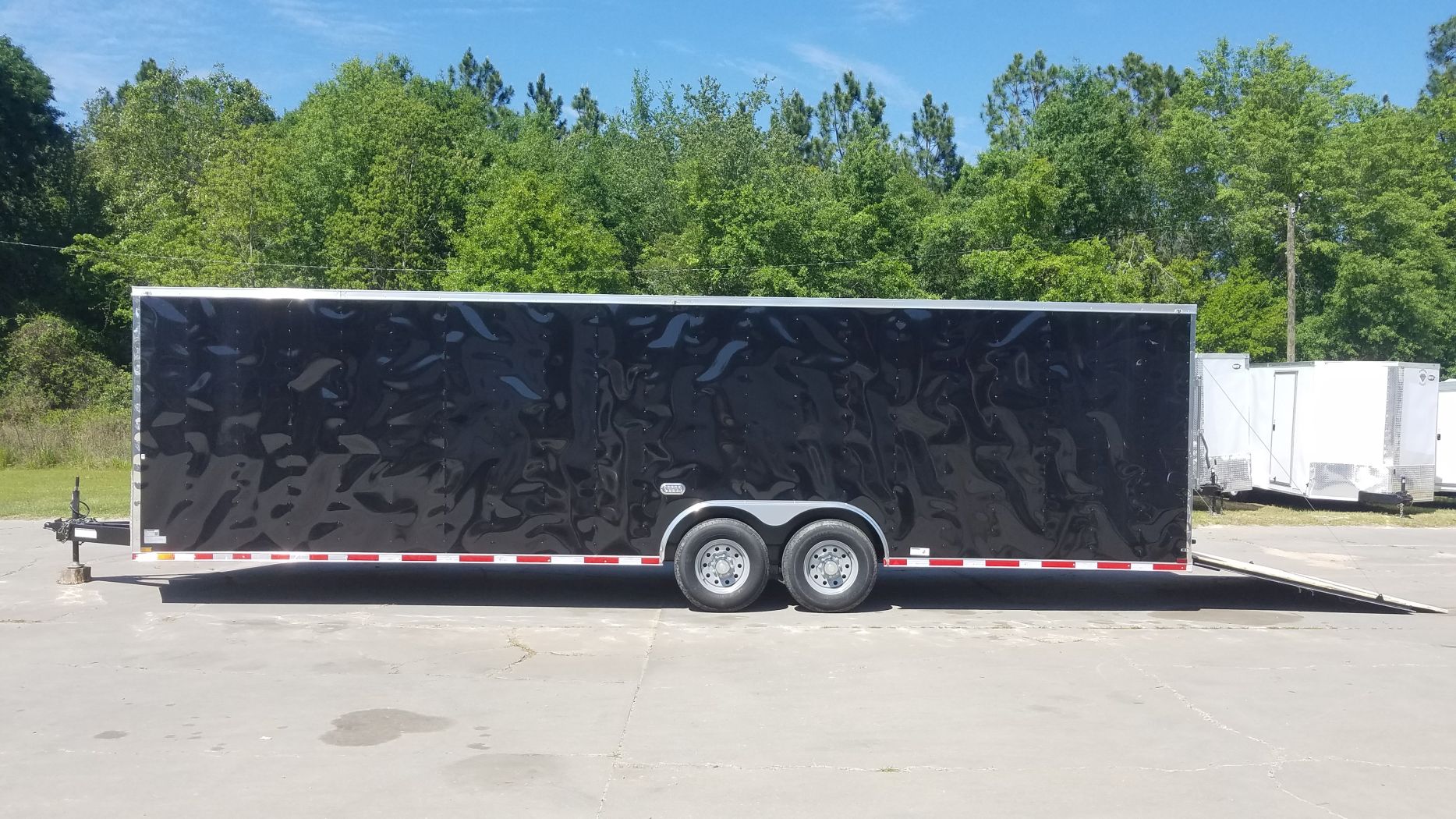 Quality Cargo 8.5x28 TA Trailer - Black, Ramp, Side Door, D-Rings, 7K Axles - Image 4