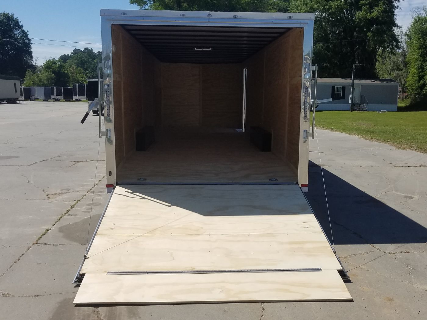 Quality Cargo 8.5x28 TA Trailer - Black, Ramp, Side Door, D-Rings, 7K Axles - Image 8