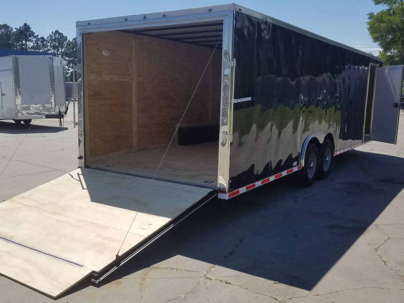 Quality Cargo 8.5x28 TA Trailer - Black, Ramp, Side Door, D-Rings, 7K Axles - Image 10