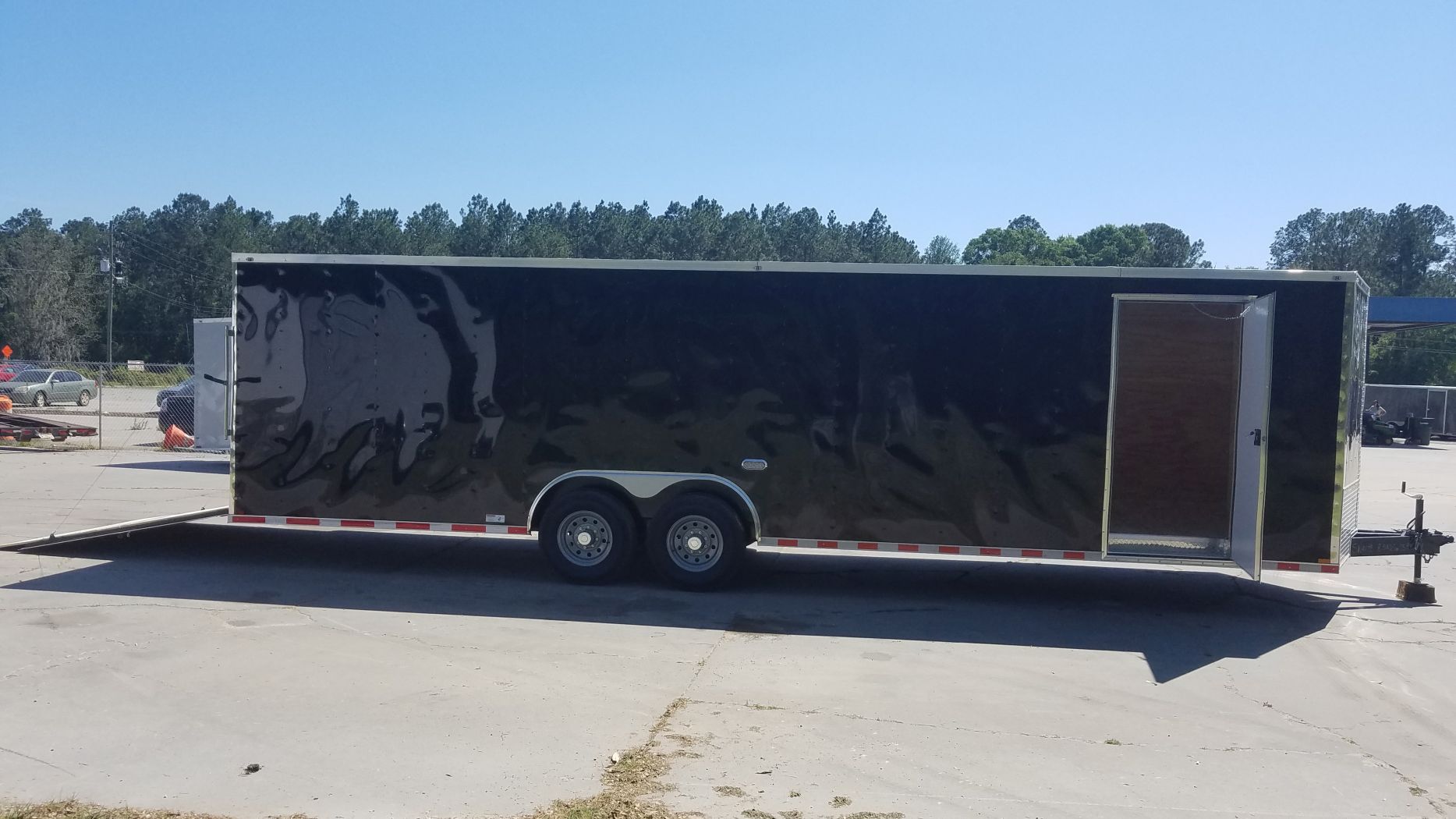 Quality Cargo 8.5x28 TA Trailer - Black, Ramp, Side Door, D-Rings, 7K Axles - Image 12