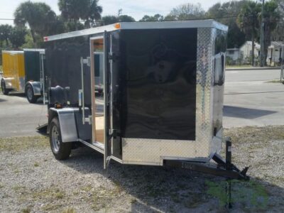 South Georgia Cargo 5x10 SA Trailer - Black, Ramp, Side Door - Image 12
