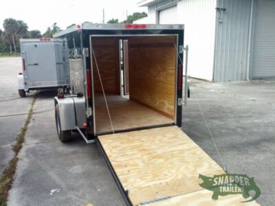South Georgia Cargo 5x10 SA Trailer - Black, Ramp, Side Door - Image 4