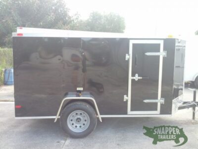 South Georgia Cargo 5x10 SA Trailer - Black, Ramp, Side Door