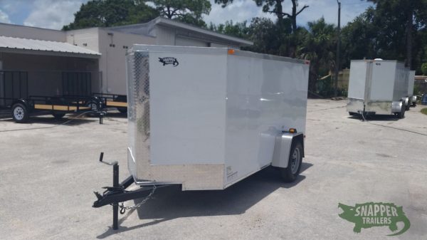 South Georgia Cargo 5x10 SA Trailer - White, Ramp, Side Door, and D-Rings - Image 2