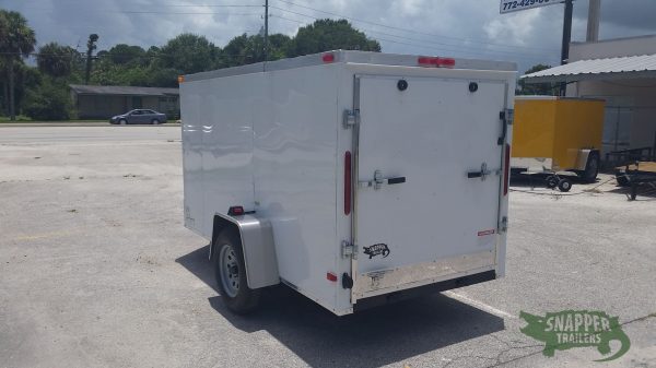 South Georgia Cargo 5x10 SA Trailer - White, Ramp, Side Door, and D-Rings - Image 10