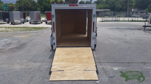 South Georgia Cargo 5x10 SA Trailer - White, Ramp, Side Door, and D-Rings - Image 8