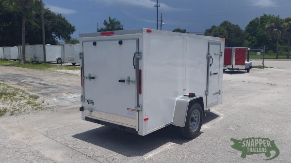 South Georgia Cargo 5x10 SA Trailer - White, Ramp, Side Door, and D-Rings - Image 7