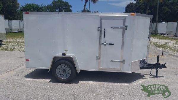 South Georgia Cargo 5x10 SA Trailer - White, Ramp, Side Door, and D-Rings - Image 5