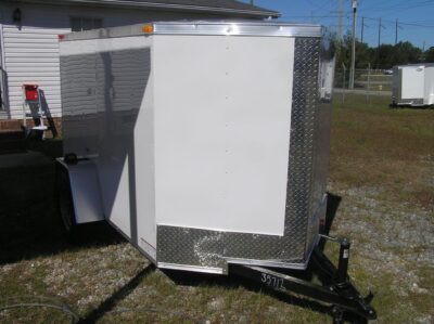 South Georgia Cargo 5x8 SA Trailer - White, Ramp - Image 11