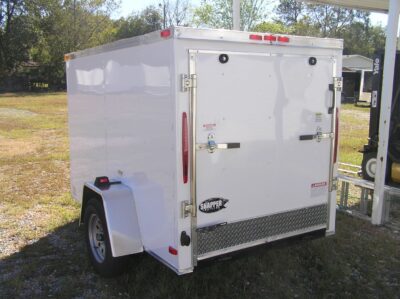 South Georgia Cargo 5x8 SA Trailer - White, Ramp - Image 5