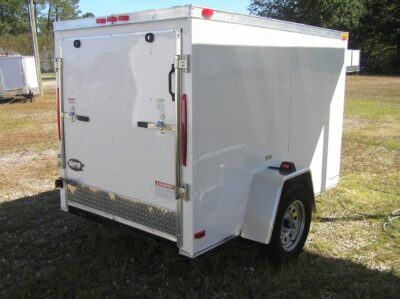 South Georgia Cargo 5x8 SA Trailer - White, Ramp - Image 9
