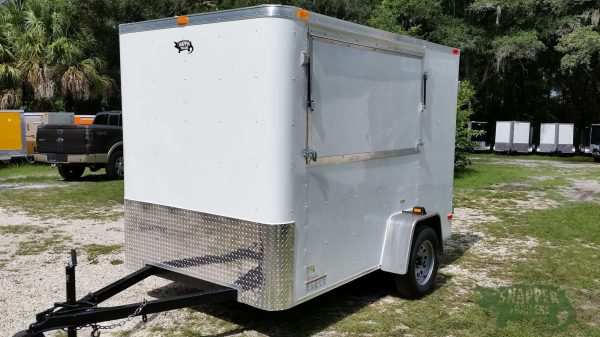 South Georgia Cargo 6x10 SA Concession Trailer - White, Double Doors, Side Door, Extra Height, Flat Front - Image 8