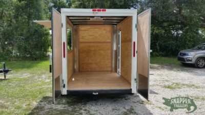 South Georgia Cargo 6x10 SA Concession Trailer - White, Double Doors, Side Door, Extra Height, Flat Front - Image 2