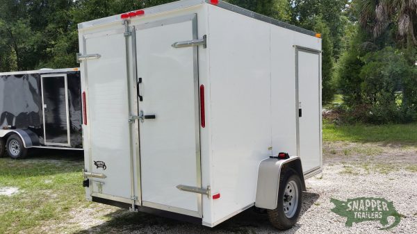 South Georgia Cargo 6x10 SA Concession Trailer - White, Double Doors, Side Door, Extra Height, Flat Front - Image 12