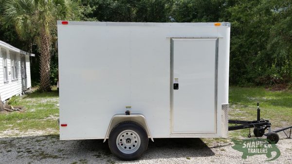 South Georgia Cargo 6x10 SA Concession Trailer - White, Double Doors, Side Door, Extra Height, Flat Front - Image 11
