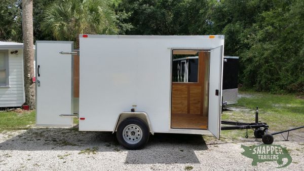 South Georgia Cargo 6x10 SA Concession Trailer - White, Double Doors, Side Door, Extra Height, Flat Front - Image 10