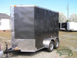 Alternative view of South Georgia Cargo Custom 6x10 TA Trailer - Charcoal Gray, Ramp, Side Door, Many Options