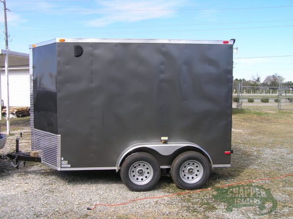 South Georgia Cargo Custom 6x10 TA Trailer - Charcoal Gray, Ramp, Side Door, Many Options - Image 3