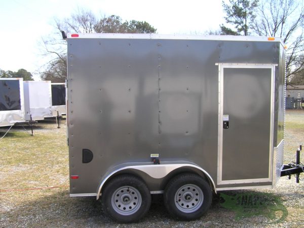 South Georgia Cargo Custom 6x10 TA Trailer - Charcoal Gray, Ramp, Side Door, Many Options