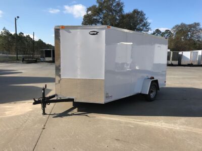 South Georgia Cargo 7x12 SA Trailer - White, Ramp, Side Door - Image 3