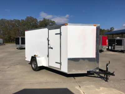 South Georgia Cargo 7x12 SA Trailer - White, Ramp, Side Door - Image 16