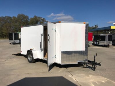 South Georgia Cargo 7x12 SA Trailer - White, Ramp, Side Door - Image 14