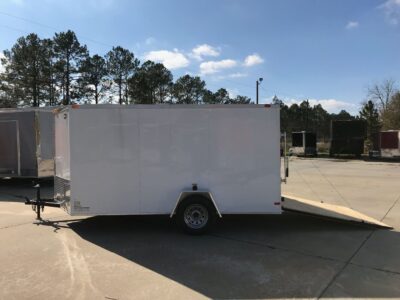 South Georgia Cargo 7x12 SA Trailer - White, Ramp, Side Door - Image 4