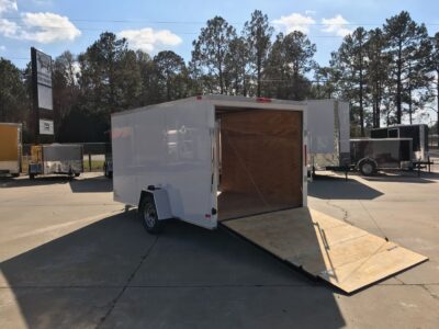 South Georgia Cargo 7x12 SA Trailer - White, Ramp, Side Door - Image 6