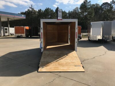South Georgia Cargo 7x12 SA Trailer - White, Ramp, Side Door - Image 8