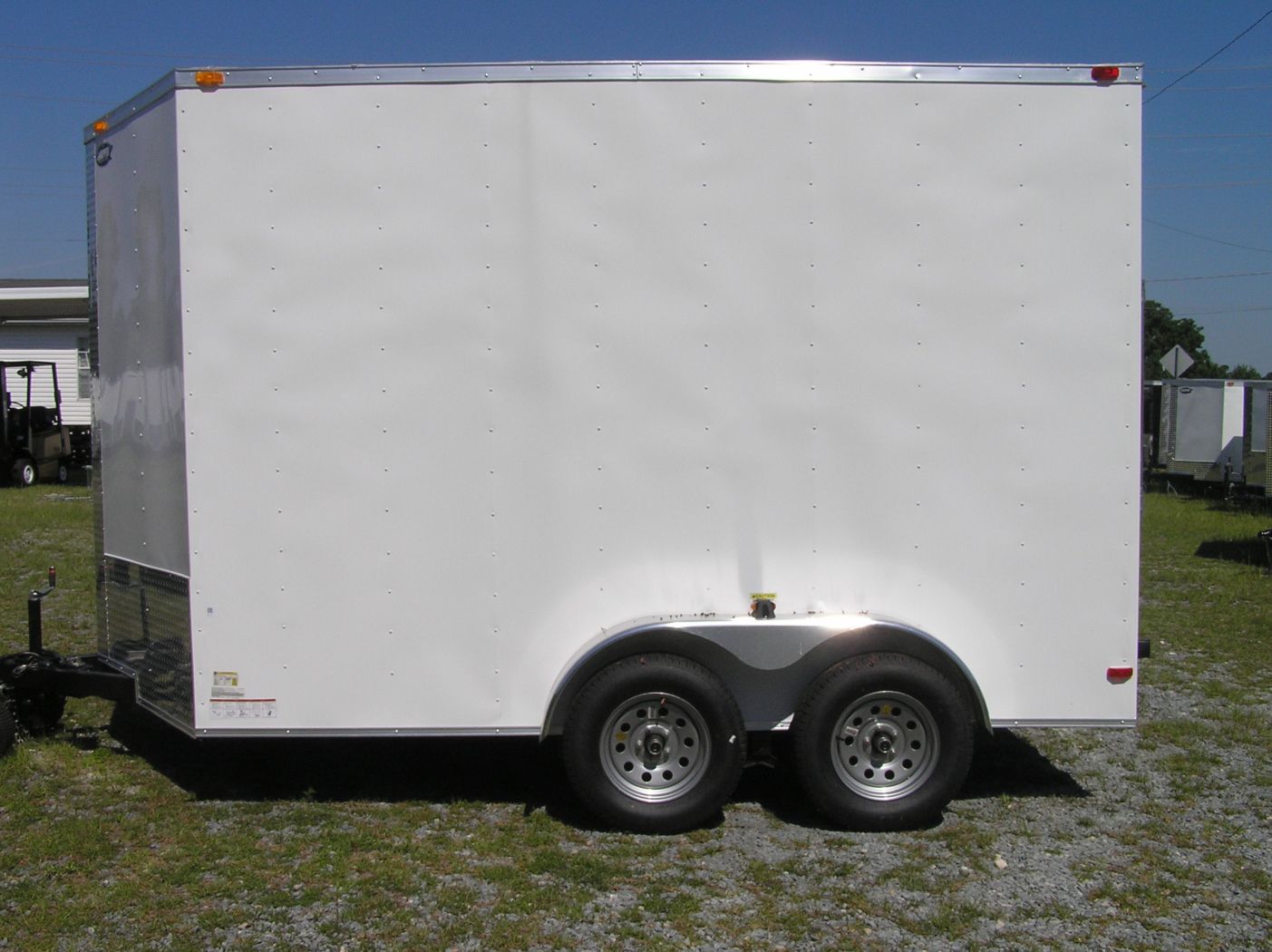 South Georgia Cargo 7x12 TA Trailer - White, HD Ramp, Side Door, Extra Height - Image 3