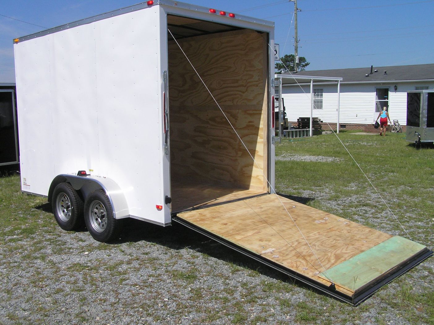 South Georgia Cargo 7x12 TA Trailer - White, HD Ramp, Side Door, Extra Height - Image 4