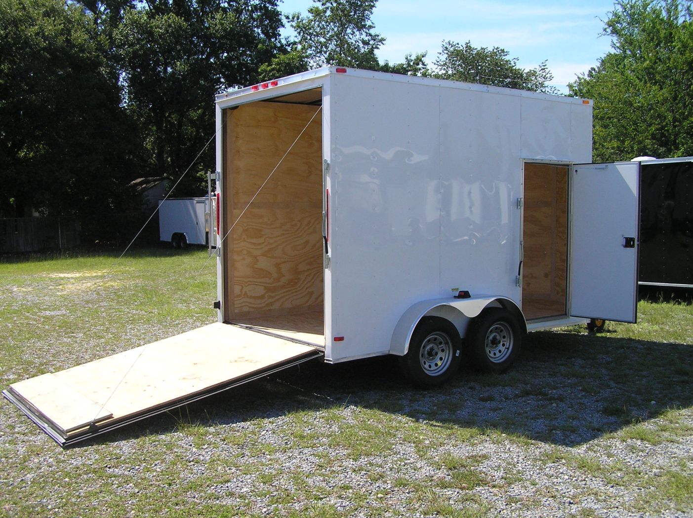South Georgia Cargo 7x12 TA Trailer - White, HD Ramp, Side Door, Extra Height - Image 8