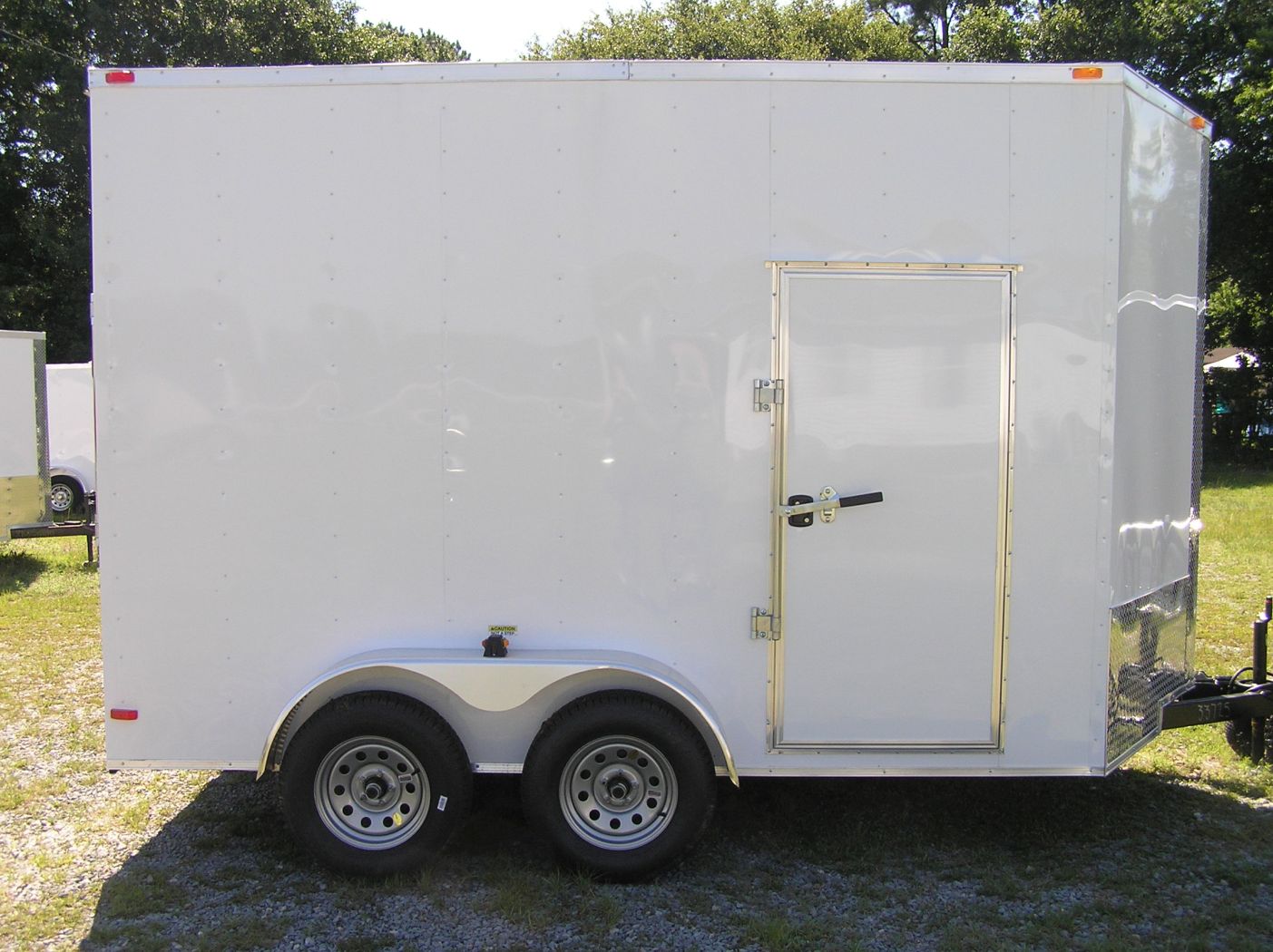 South Georgia Cargo 7x12 TA Trailer - White, HD Ramp, Side Door, Extra Height