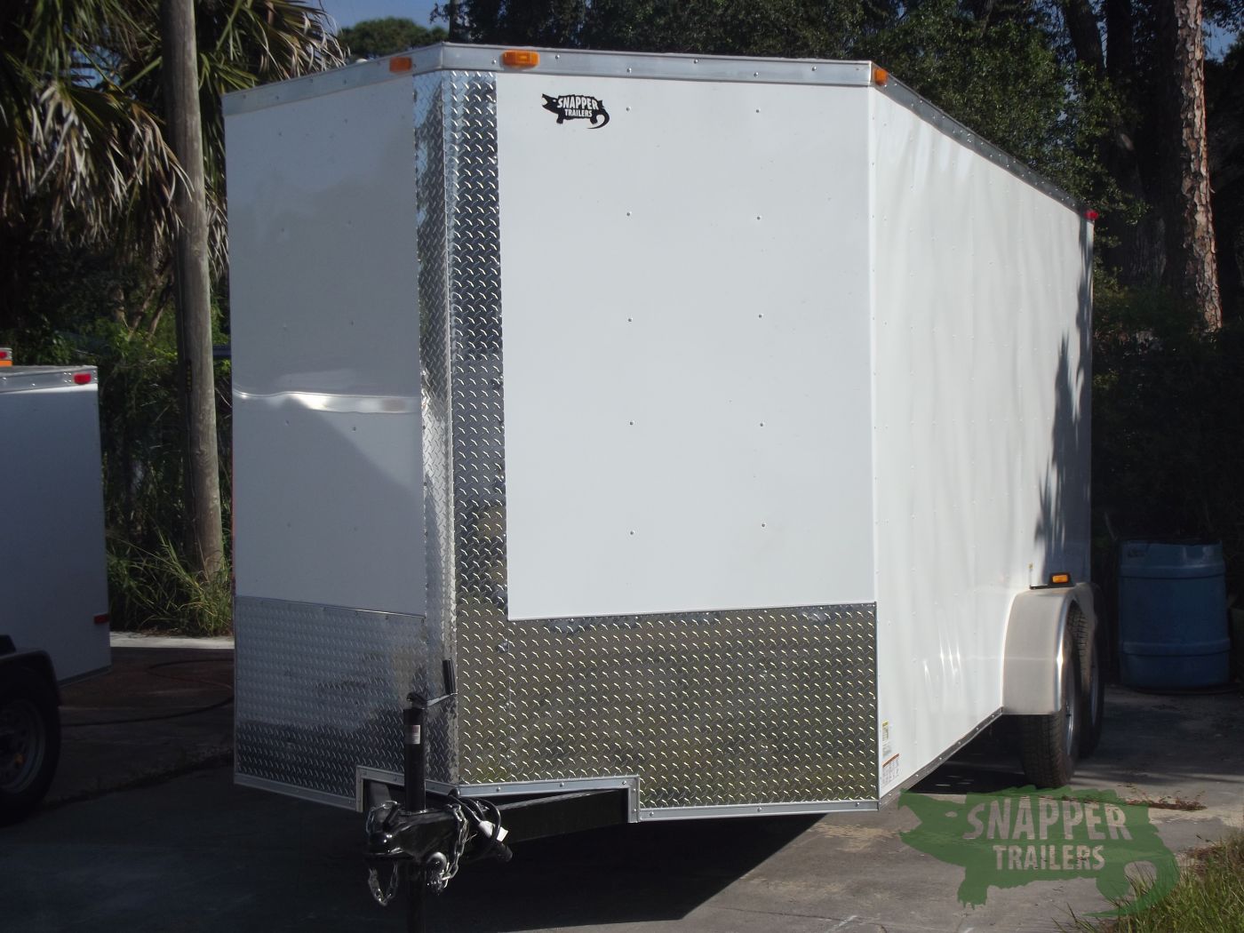 South Georgia Cargo 7x16 TA Trailer - White 030, Ramp, Side Door - Image 2