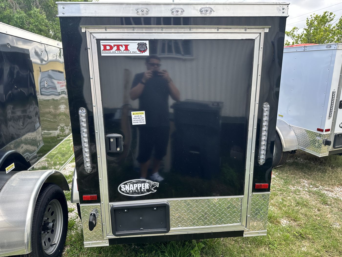 Douglas Trailers 4x8 SA Trailer - Black, Rear Swing Door - Image 3