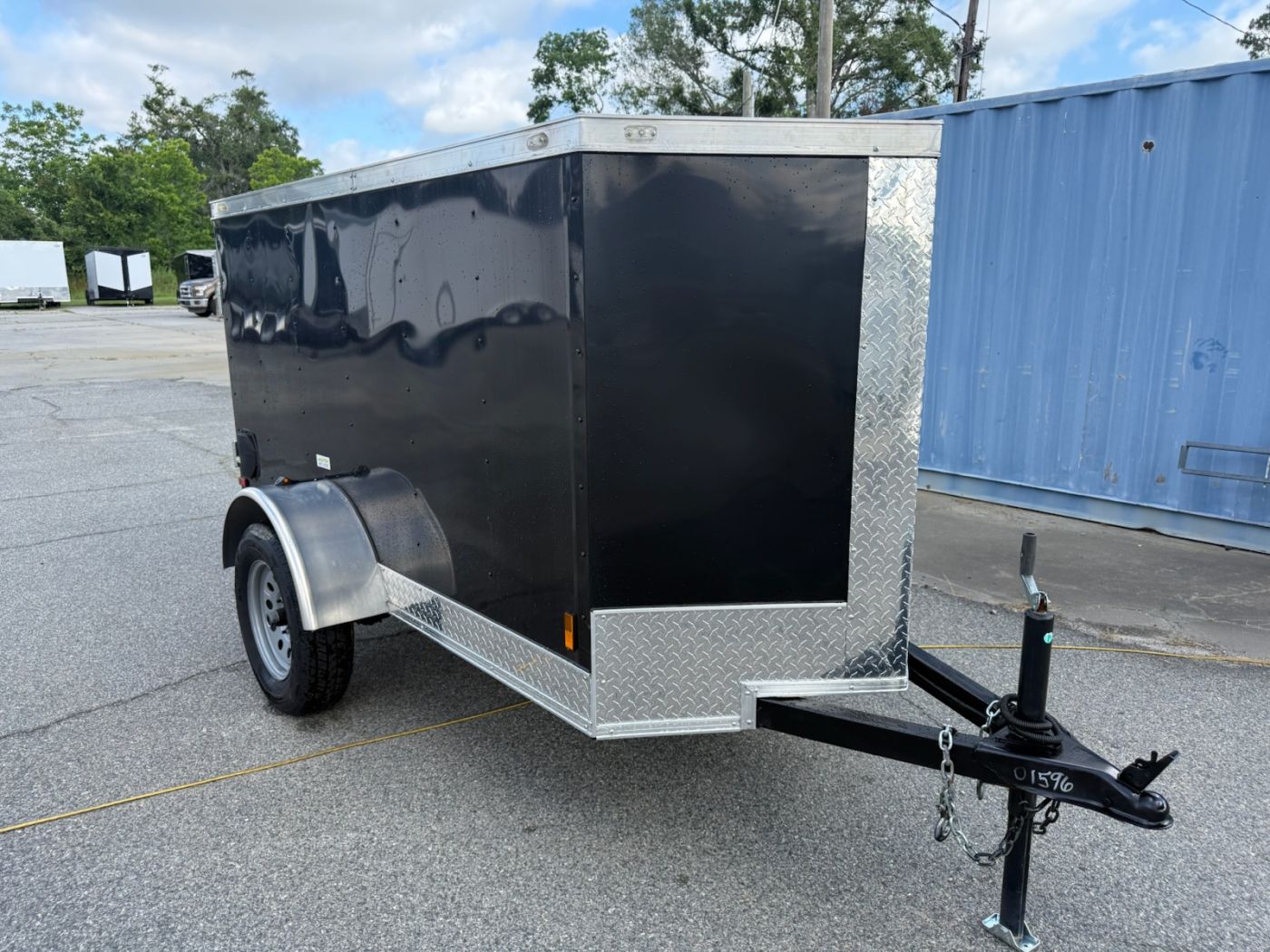 Douglas Trailers  4x8SA - Blk, SD, NS, 6 ATP Wrap, .75in Plywood Walls
