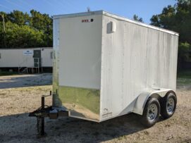 Alternative view of Douglas Trailers 6x10 TA Trailer - White, Ramp, Side Door