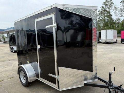 Douglas Trailers 6x8 SA Trailer - Black, Ramp